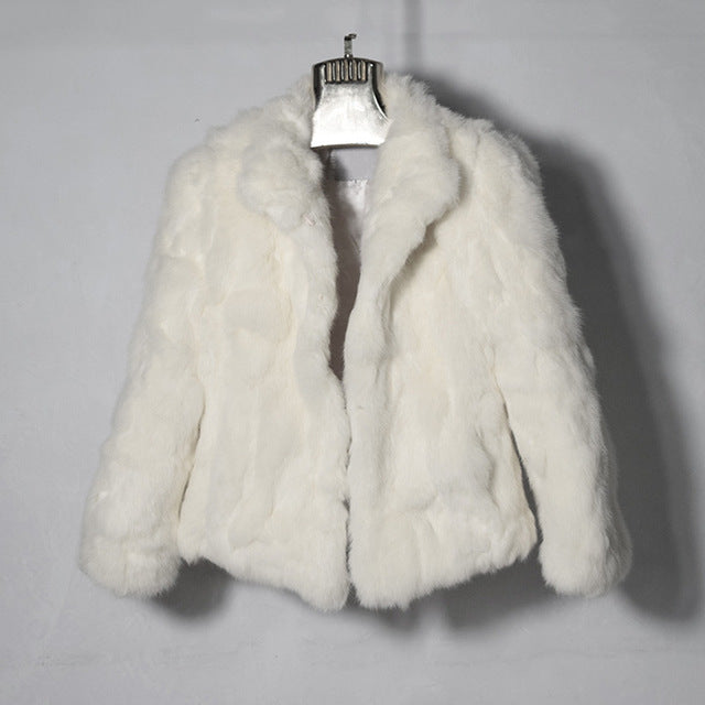 High Quality Rabbit Fashion Fur Coat