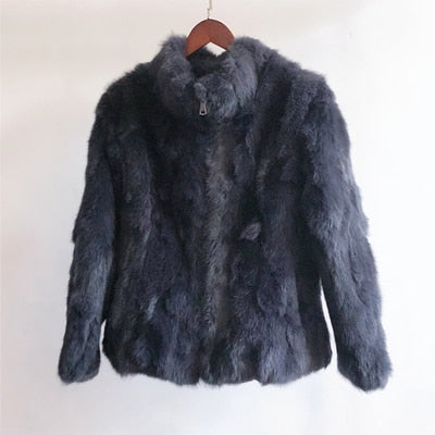 High Quality Rabbit Fashion Fur Coat