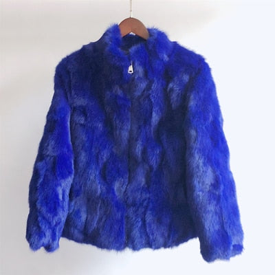 High Quality Rabbit Fashion Fur Coat