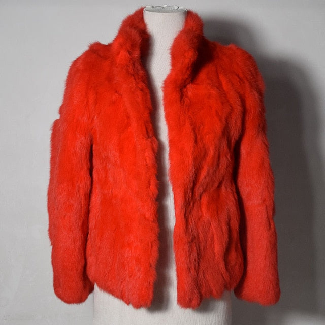 High Quality Rabbit Fashion Fur Coat