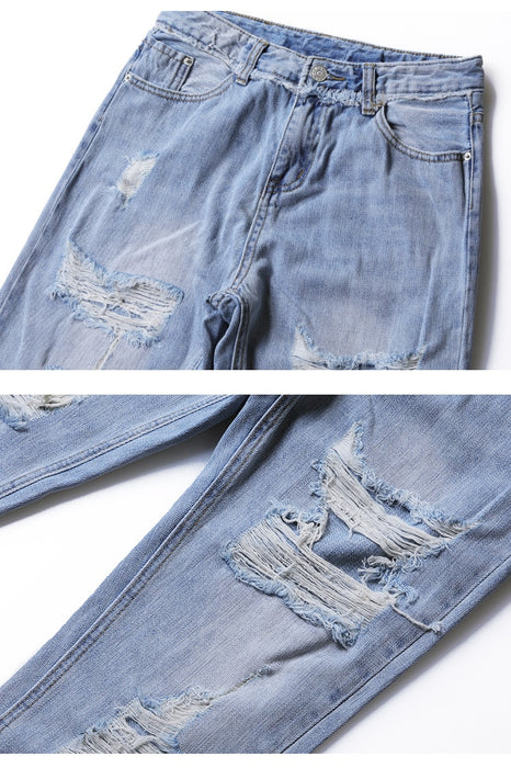 Women Blue Loose Vintage Jeans