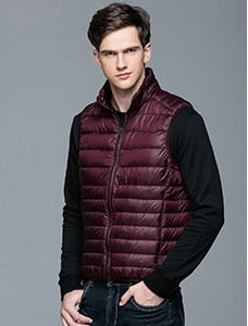 New Men's Winter Coat White Duck Down Vest