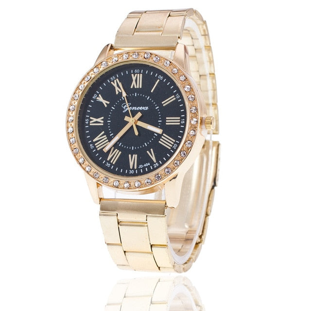 Geneva Classic Women's Diamond Gold Watch