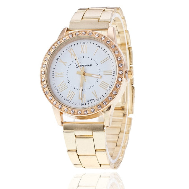 Geneva Classic Women's Diamond Gold Watch