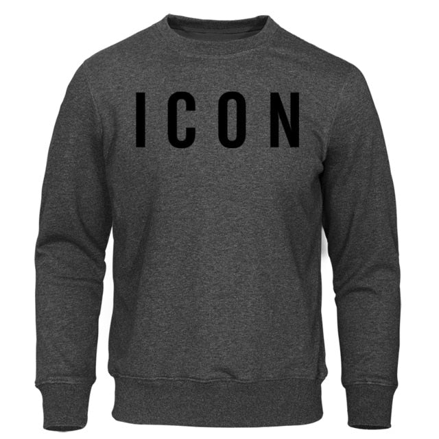 Men's Hoodies 2019 Spring Autumn New Man Sweatshirts Homme Streetwear Men Clothing ICON Print Funny Male Tops Casual Pullovers