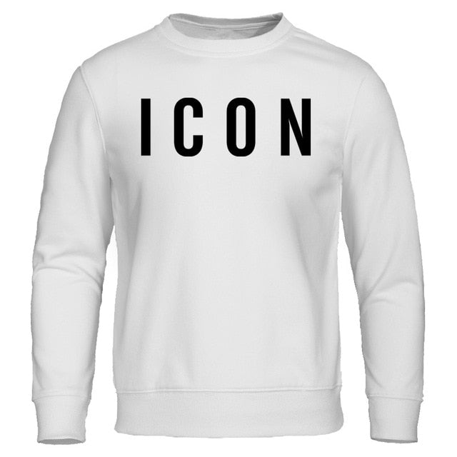 Men's Hoodies 2019 Spring Autumn New Man Sweatshirts Homme Streetwear Men Clothing ICON Print Funny Male Tops Casual Pullovers