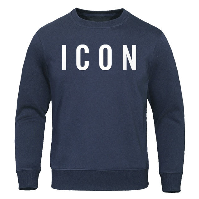 Men's Hoodies 2019 Spring Autumn New Man Sweatshirts Homme Streetwear Men Clothing ICON Print Funny Male Tops Casual Pullovers