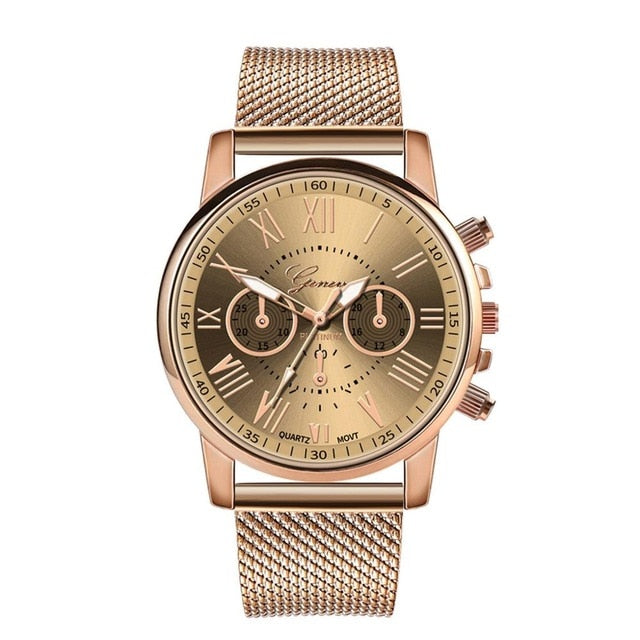 Women's Analog Gold Dial Wristwatch