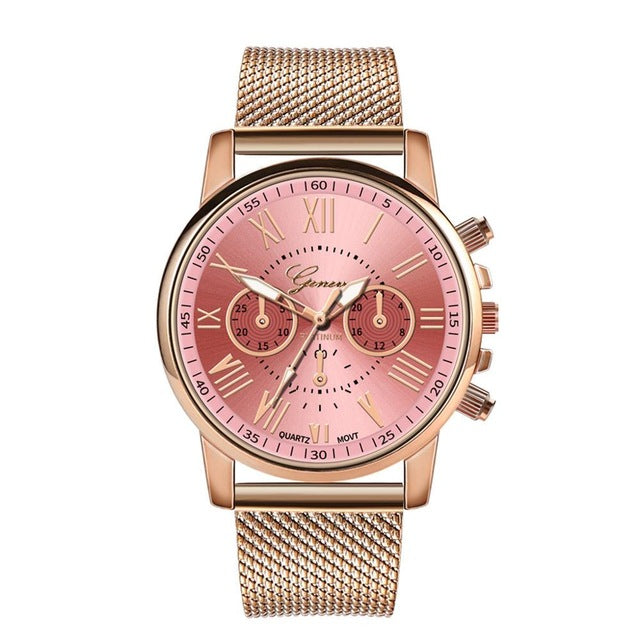 Women's Analog Gold Dial Wristwatch