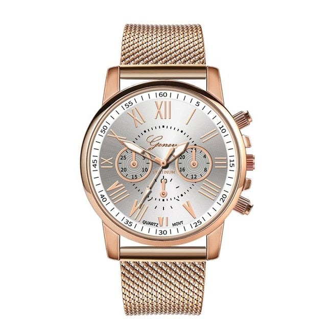 Women's Analog Gold Dial Wristwatch