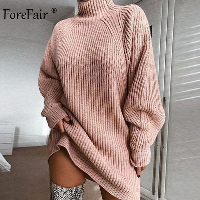 Oversized Knitted Dress Sweater