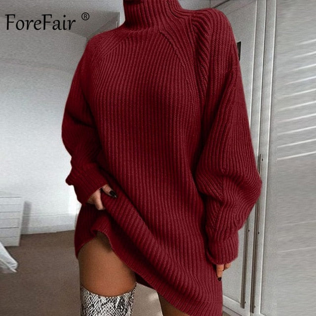 Oversized Knitted Dress Sweater