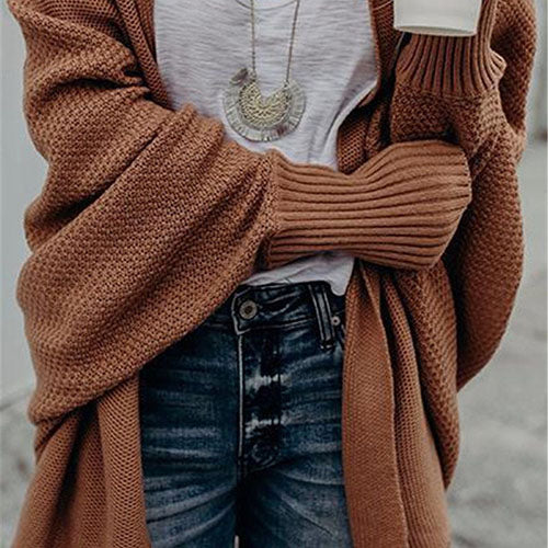 Women casual sleeve kintted women cardigan