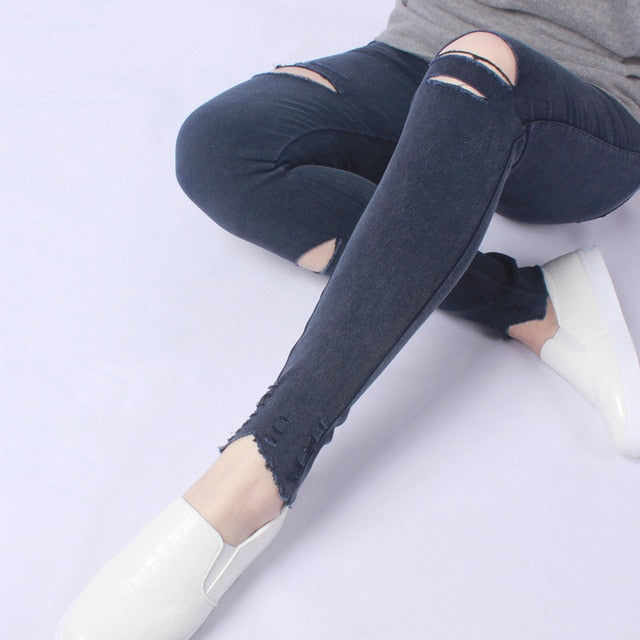 Women Denim High Waist Skinny Jeans