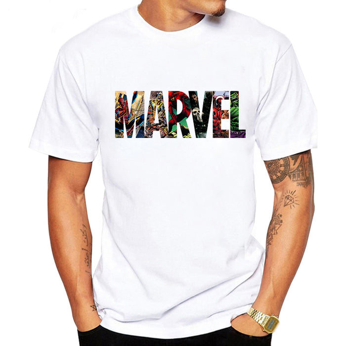 Cartoon Marvel Fashion Printed T Shirt