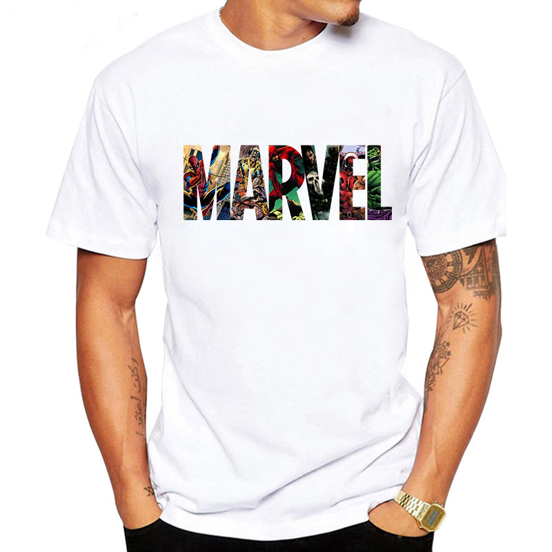 Cartoon Marvel Fashion Printed T Shirt