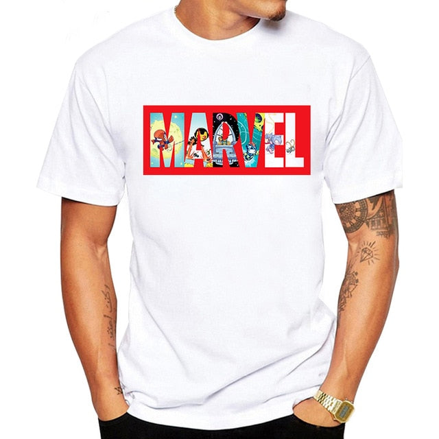 Cartoon Marvel Fashion Printed T Shirt