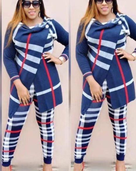 Two Piece Striped Matching Outfit Set