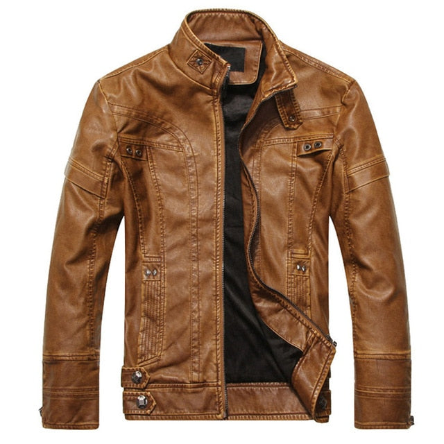 Mountainskin New Men's Leather Jackets Motorcycle PU Jacket Male Autumn Casual Leather Coats Slim Fit Mens Brand Clothing SA562
