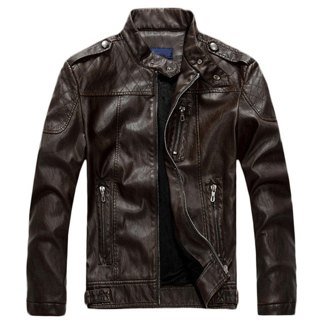 Mountainskin New Men's Leather Jackets Motorcycle PU Jacket Male Autumn Casual Leather Coats Slim Fit Mens Brand Clothing SA562