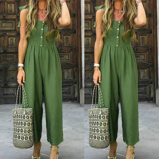 New Green Simple Jumpsuit