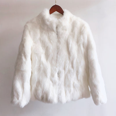 High Quality Rabbit Fashion Fur Coat