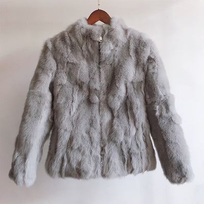 High Quality Rabbit Fashion Fur Coat