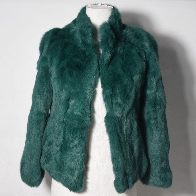 High Quality Rabbit Fashion Fur Coat