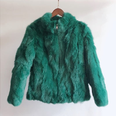 High Quality Rabbit Fashion Fur Coat