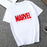 Showtly   MARVEL Studios White T shirt  Captain America Iron  Spider Short Sleeve Vogue  The Avengers Summer Tee Tops