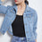 Candy Color Casual Short Denim Jacket