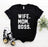 WIFE MOM BOSS Letters Print Women tshirt Cotton Casual Funny t shirt For Lady Girl Top Tee Hipster Drop Ship S-1