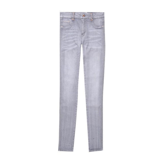 Women Denim Skinny Slim Elastic Jeans