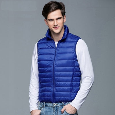 New Men's Winter Coat White Duck Down Vest