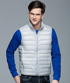 New Men's Winter Coat White Duck Down Vest