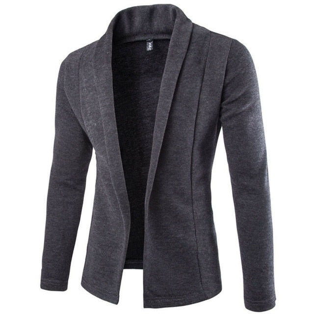 Men's Casual Slim Fit No Button Suit Blazer