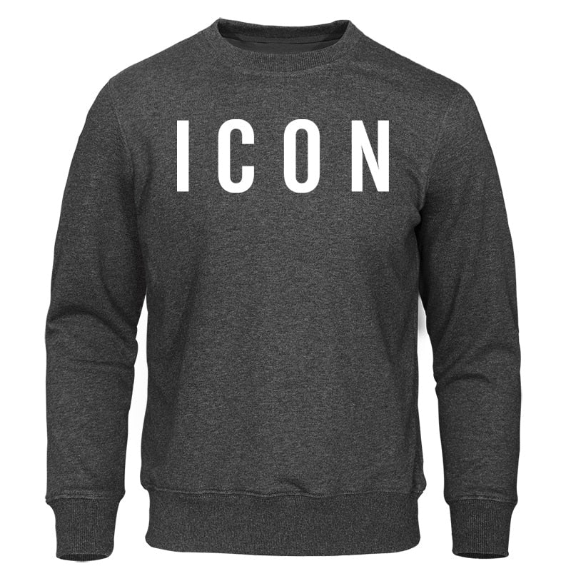 Men's Hoodies 2019 Spring Autumn New Man Sweatshirts Homme Streetwear Men Clothing ICON Print Funny Male Tops Casual Pullovers