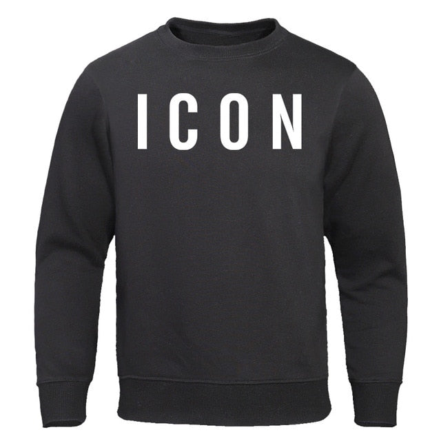 Men's Hoodies 2019 Spring Autumn New Man Sweatshirts Homme Streetwear Men Clothing ICON Print Funny Male Tops Casual Pullovers