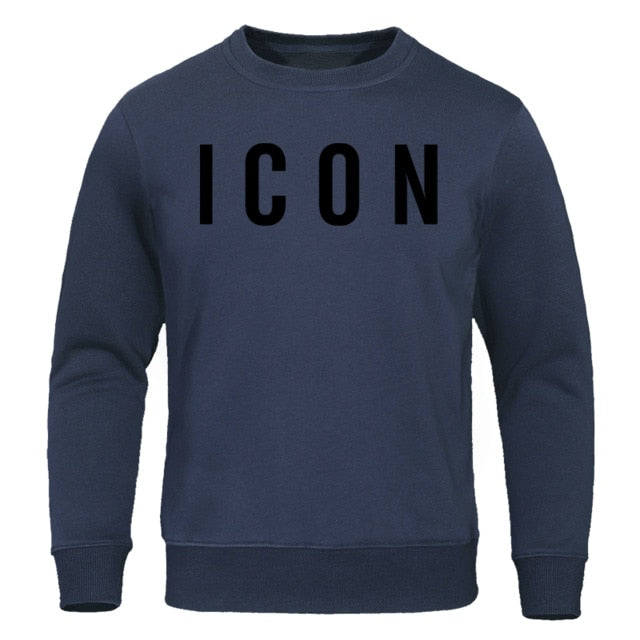 Men's Hoodies 2019 Spring Autumn New Man Sweatshirts Homme Streetwear Men Clothing ICON Print Funny Male Tops Casual Pullovers