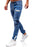 Men's Drawstring Skinny Biker Jeans