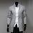 Mens Vintage Blazer Coats Knitted Mandarin Collar Business Dress Blazers Casual Jackets Male Slim Fits Suit Jacket платье пиджак