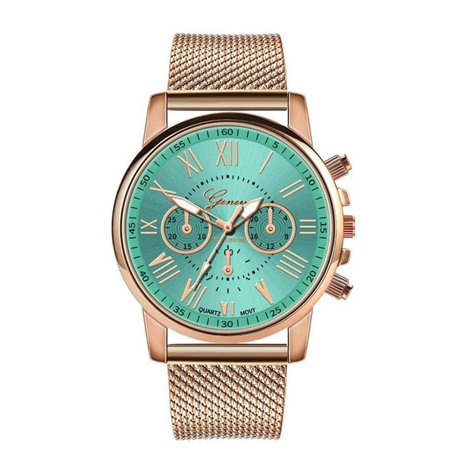 Women's Analog Gold Dial Wristwatch