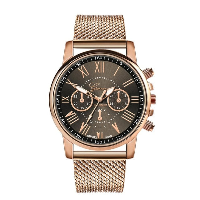 Women's Analog Gold Dial Wristwatch