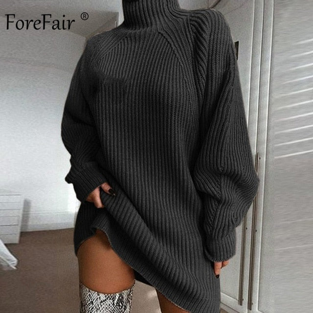 Oversized Knitted Dress Sweater