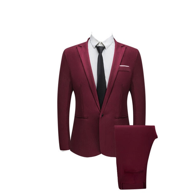 Men's Wedding Slim Fit Blazer Suit