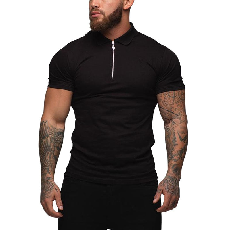 Men's Slim Fit Collar Short Sleeve Polo Shirt