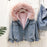 Velvet thick denim jacket