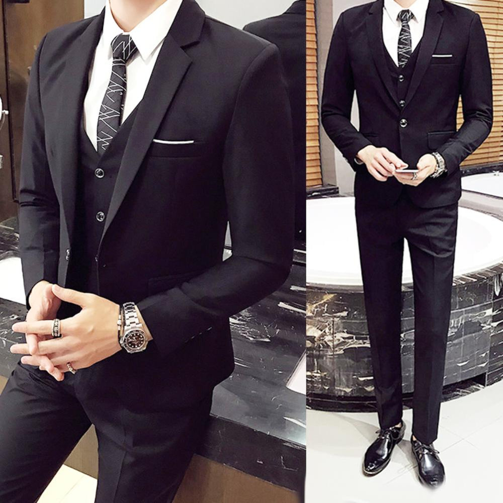 3 Piece Luxury Formal Blazer Pantsuit