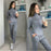 MVGIRLRU Woman Sweater Suits Casual  Knit Tracksuit Turtleneck Pullovers+pants Two Piece Sets Female Outfits
