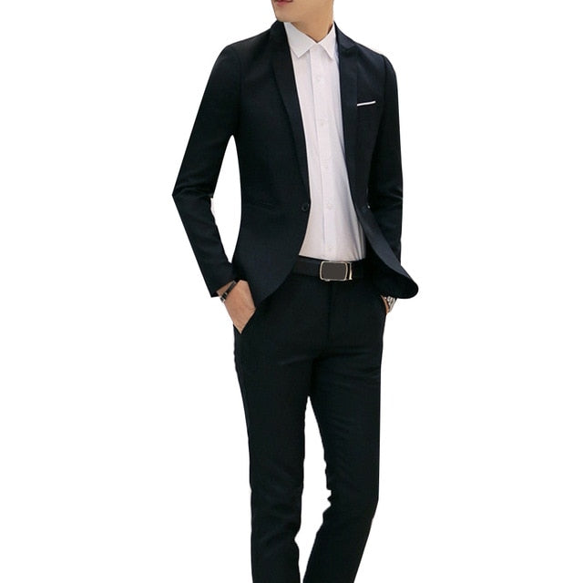 Men's Groomsmen Two Piece Blazer Suit